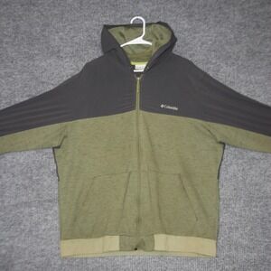 Columbia Omni-Shield Full Zip Hoodie Mens XL Green Gray Colorblock Jacket